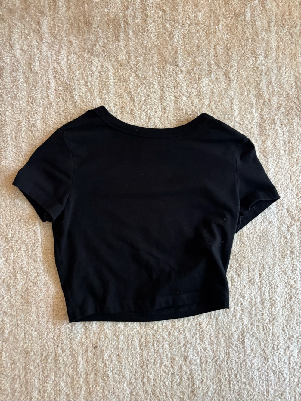 wild fable Black Short Sleeve Crop Top